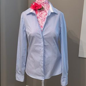 🌺H&M Striped Blouse Blue & White Size 12